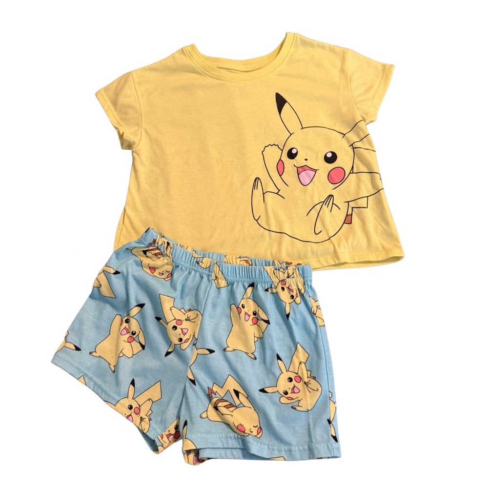 Pokemon Pikachu Kids Pajama Set - Yellow and Blue